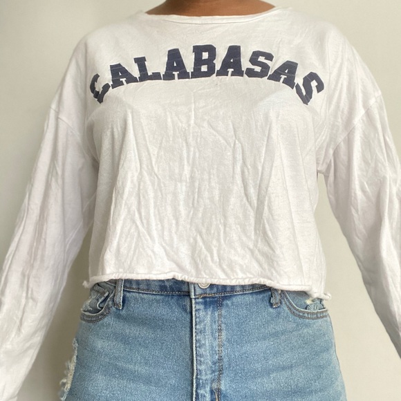 french pastry Tops - Long Sleeve Crop Top